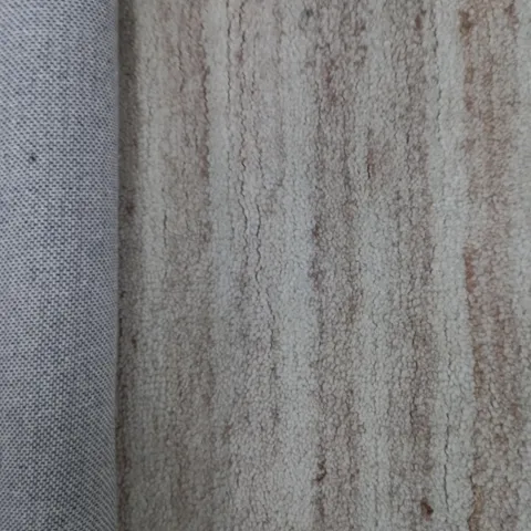 THEKO NATURAL HAND TUFTED WOOL BEIGE MIX RUG 60 X 90CM
