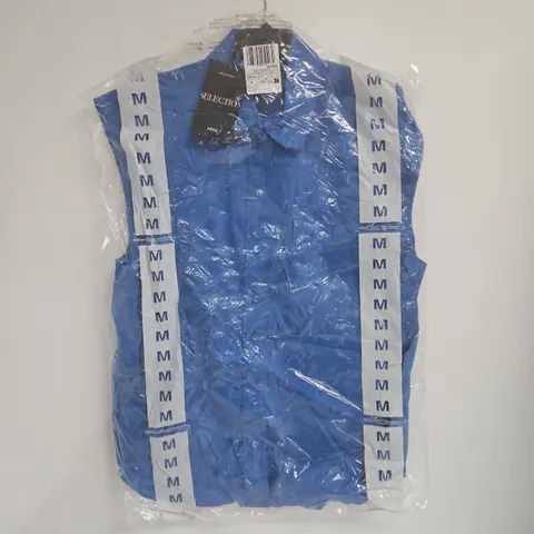 BAGGED MNG SELECTION WOMENS SLEEVELESS SHIRT IN BLUE - EU M