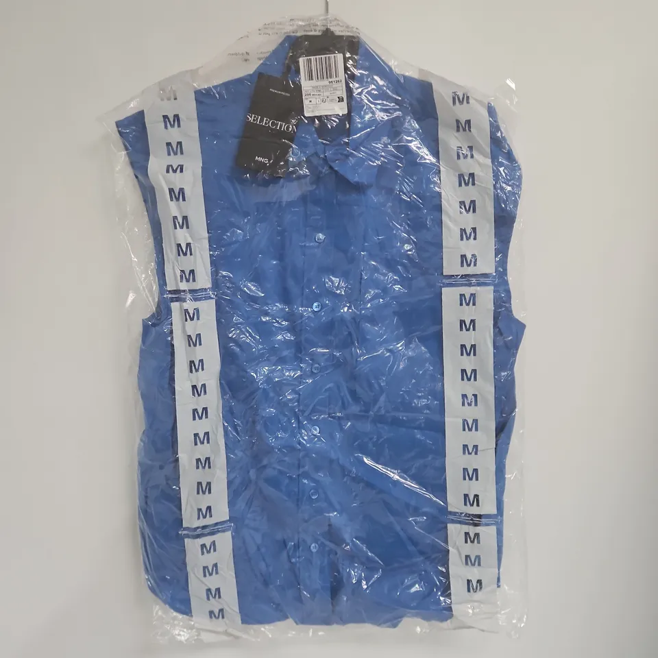 BAGGED MNG SELECTION WOMENS SLEEVELESS SHIRT IN BLUE - EU M