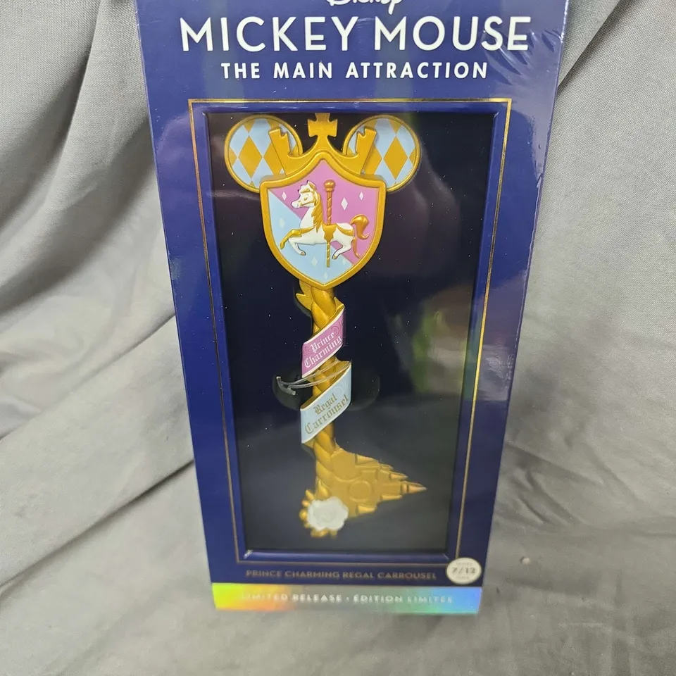 BOX OF APPROXIMATLEY 12 DISNEY MICKEY MOUSE THE MAIN ATTRACTION – PRINCE CHARMING REGAL CARROUSEL, LIMITED EDITION FIGURE (7/12), BOXED