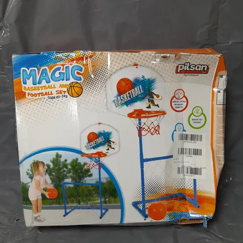 BOXED PILSON MAGIC BASKETBALL AND FOOTBALL SET