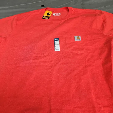 CARHARTT RELAXED FIT HEAVYWEIGHT SHORT SLEEVE POCKET TEE - SIZE LARGE