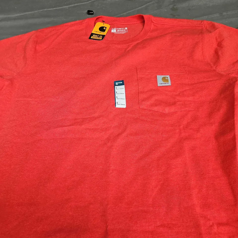 CARHARTT RELAXED FIT HEAVYWEIGHT SHORT SLEEVE POCKET TEE - SIZE LARGE