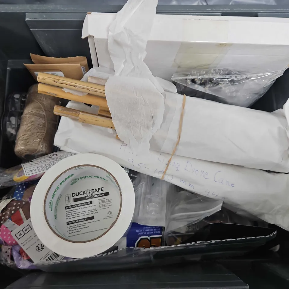 BOX OF ASSORTED HOME AND ACCESSORIES ITEMS TO INCLUDE - HARD AS NAILS STAMPS - CARDS - 