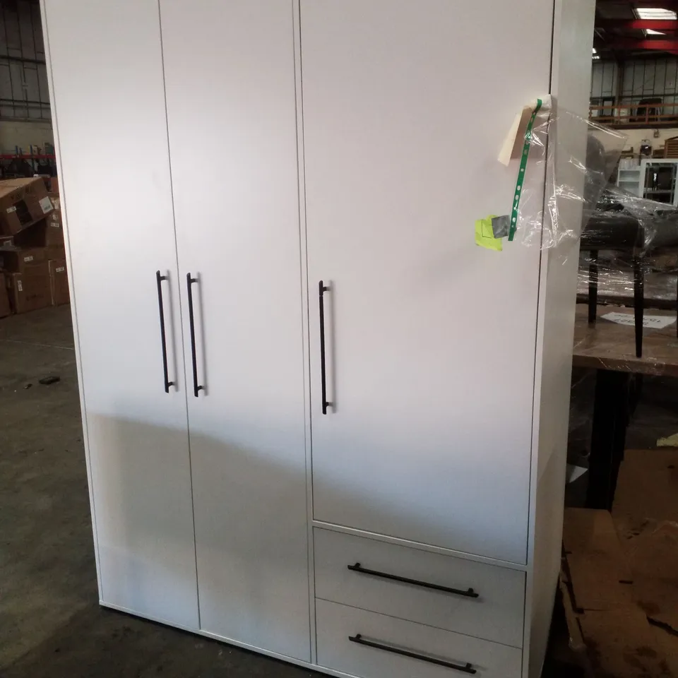 MIJAH 3 DOOR WARDROBE - WHITE