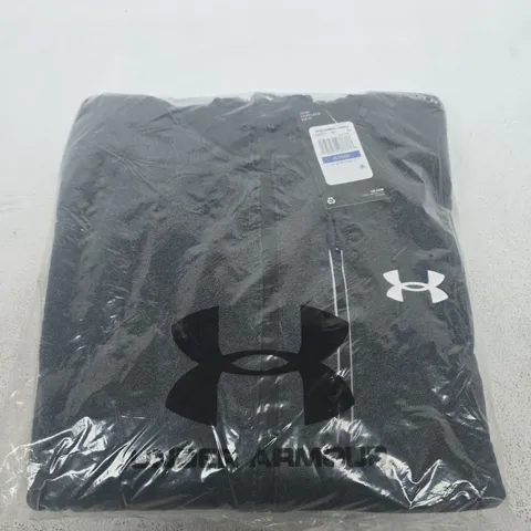BAGGED UNDER ARMOUR MEN'S HOODIE FLEECE – BLACK/GRAY (XL)