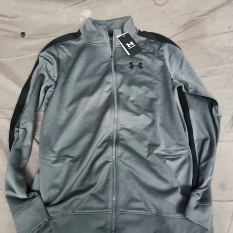 UNDER ARMOUR KIDS RIVAL KNIT TRACKSUIT IN GREY - YXL