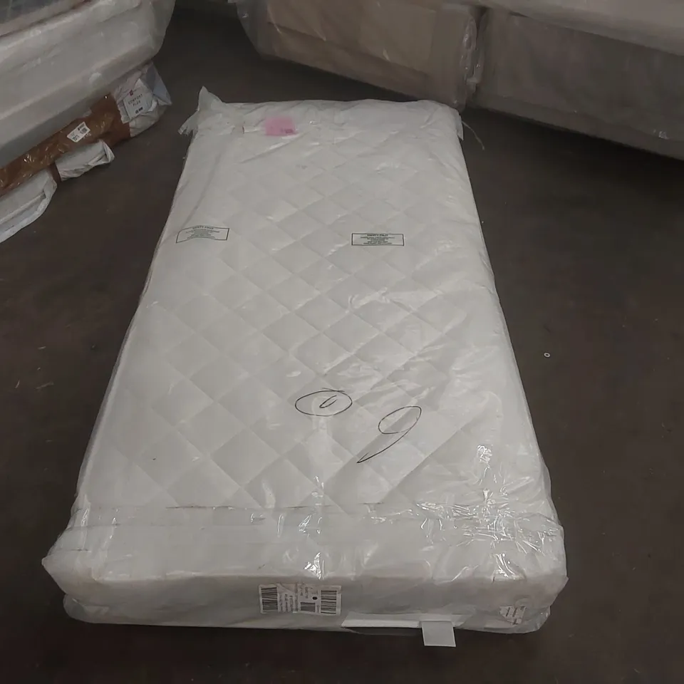 QUALITY BAGGED SINGLE 90cm AIRSPRUNG LUXURY QUILTED MEDIUM MATTRESS