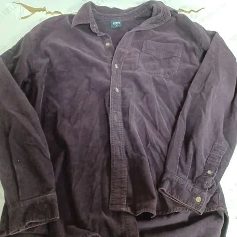 COTTON TRADERS PURPLE CORD OVER SHIRT - MEDIUM