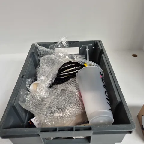TOTE OF APPROXIMATELY 10 ASSORTED ITEMS TO INCLUDE: 3M BLACK PRIMER 