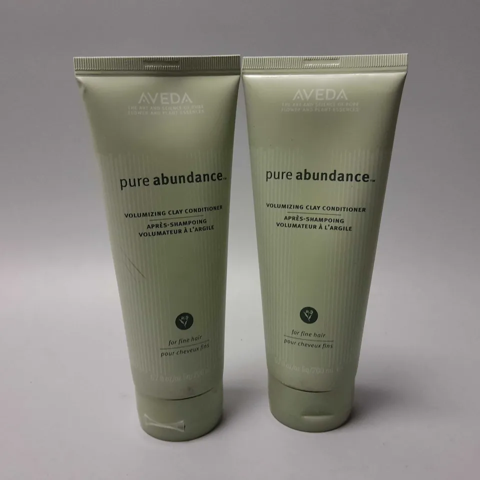 2 AVEDA PURE ABUNDANCE VOLUMIZING CLAY CONDITIONERS (200ml)