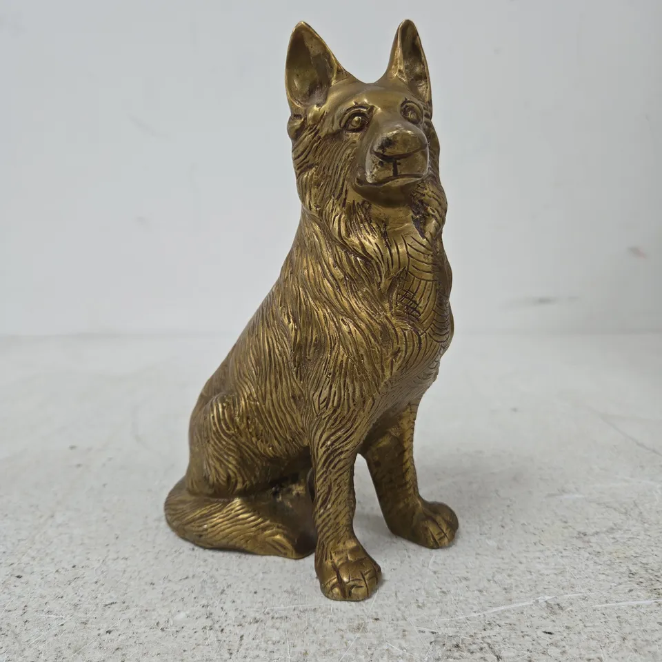 BRASS DOG FIGURINE SCULPTURE