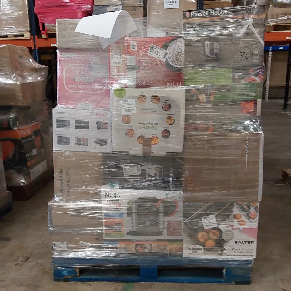 PALLET OF APPROXIMATELY 25 UNPROCESSED RAW RETURN HOUSEHOLD AND ELECTRICAL GOODS TO INCLUDE;