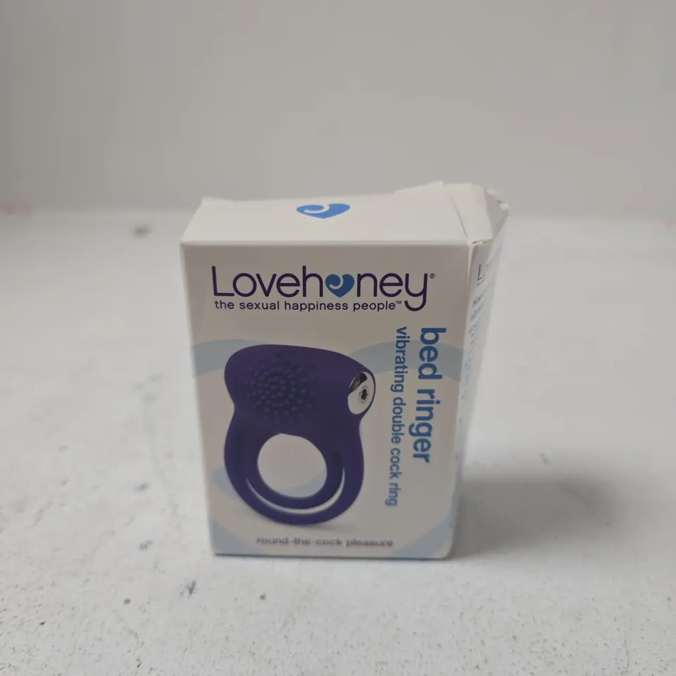 LOVEHONEY BED RINGER VIBRATING DOUBLE COCK RING