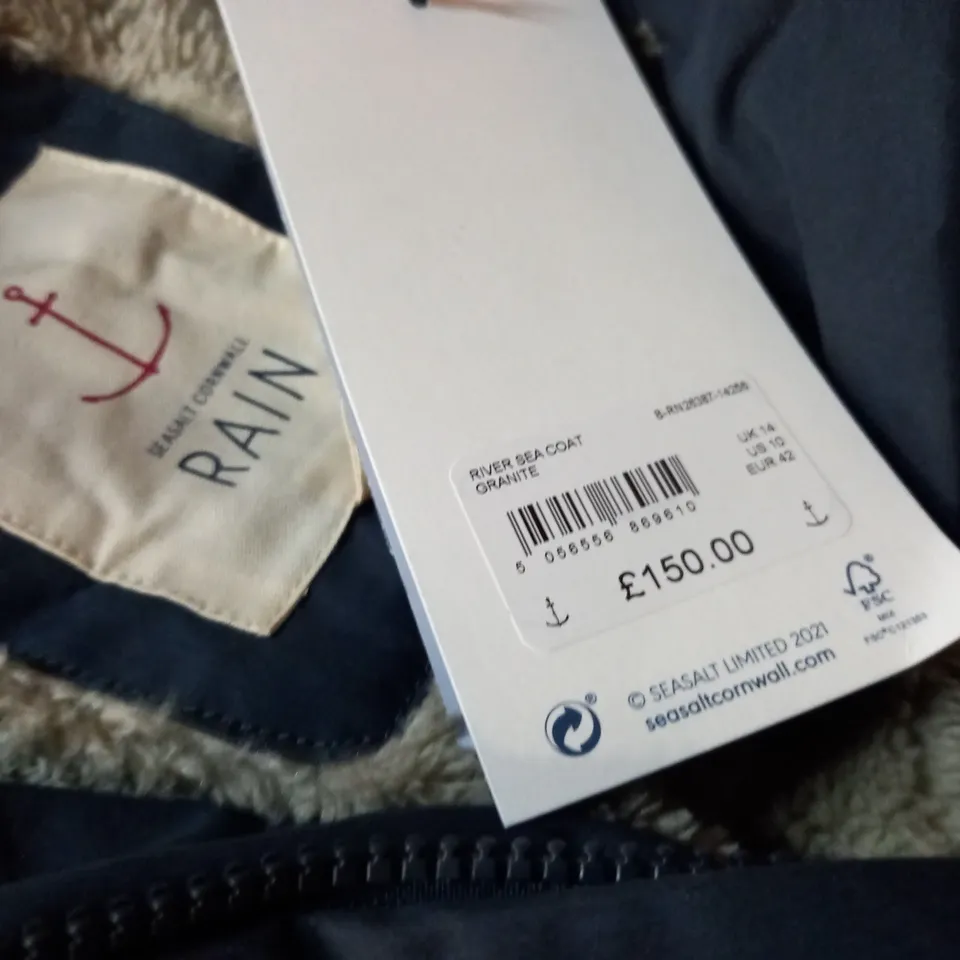 SEASALT CORNWALL RAIN RIVER SEA SALT COAT IN GRANITE - UK 14
