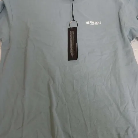 REPRESENT LIGHT GREY OVERSIZED T-SHIRT - XS