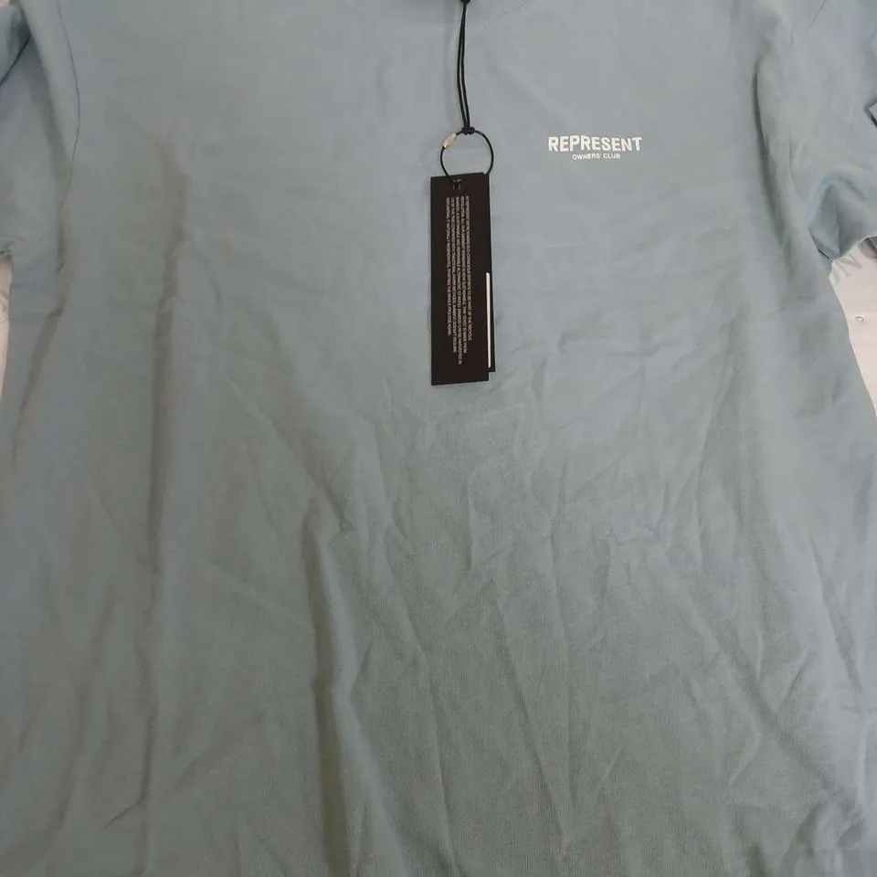 REPRESENT LIGHT GREY OVERSIZED T-SHIRT - XS