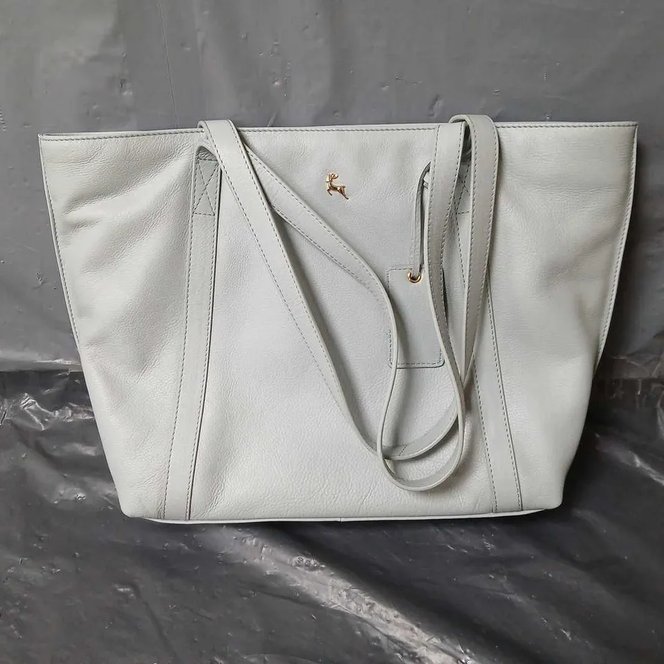 ASHWOOD SOFT LEATHER TOTE BAG - CORAL GREY 