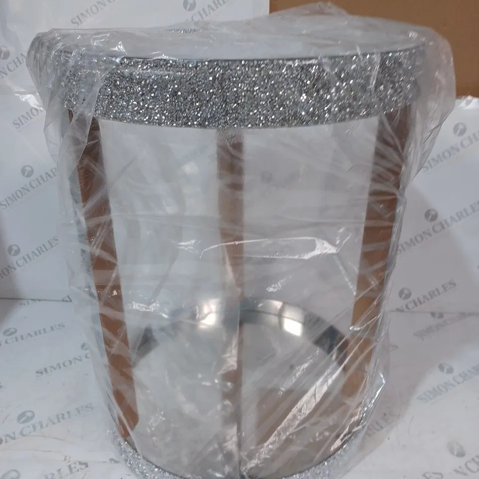 BOXED JULIEN MACDONALD ROUND CRYSTAL BAR CART [COLLECTION ONLY]