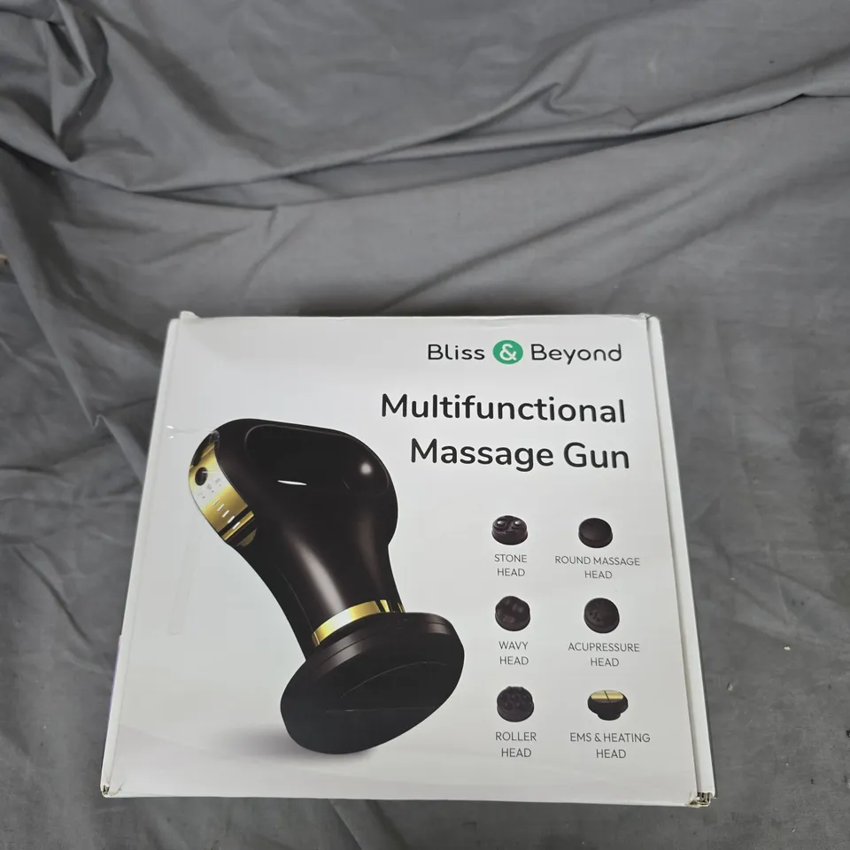 BLISS AND BEYOND MULTIFUNCTIONAL MASSAGE GUN