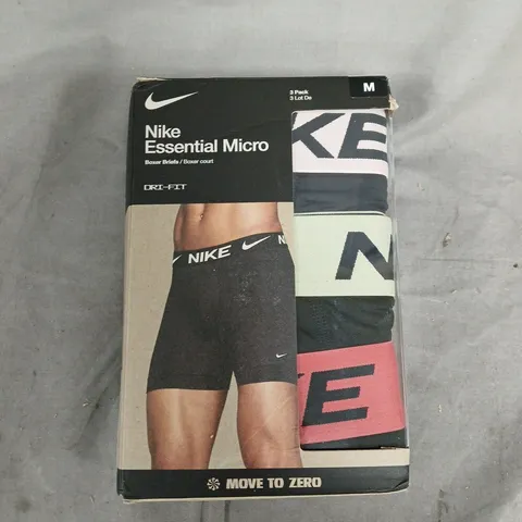 NIKE ESSENTIAL MICRO DRI-FIT BOXER BRIEFS 3 PACK – MEN'S SIZE M