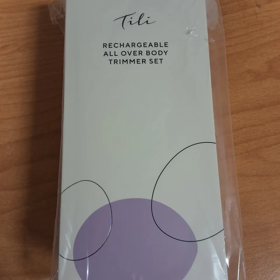 LOT OF 30 BRAND NEW TILI RECHARGABLE ALL OVER BODY TRIMMERS SETS