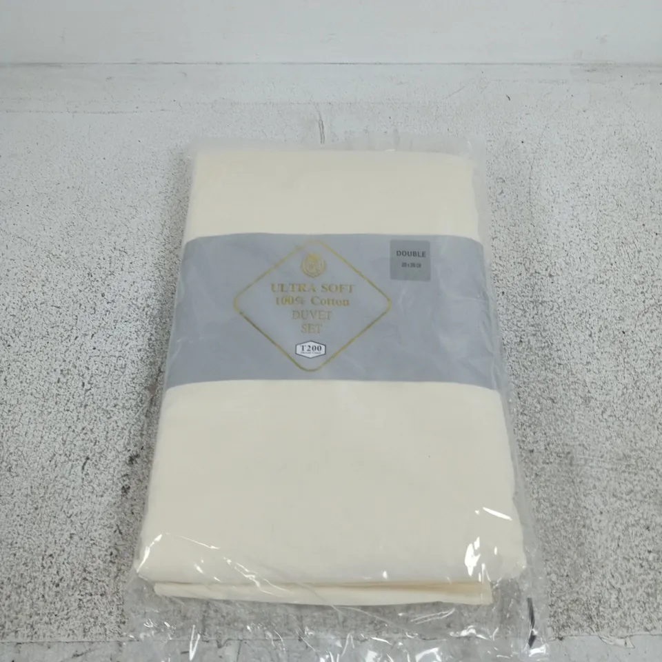 EGYPTIAN COTTON DUVET SET – CREAM, DOUBLE