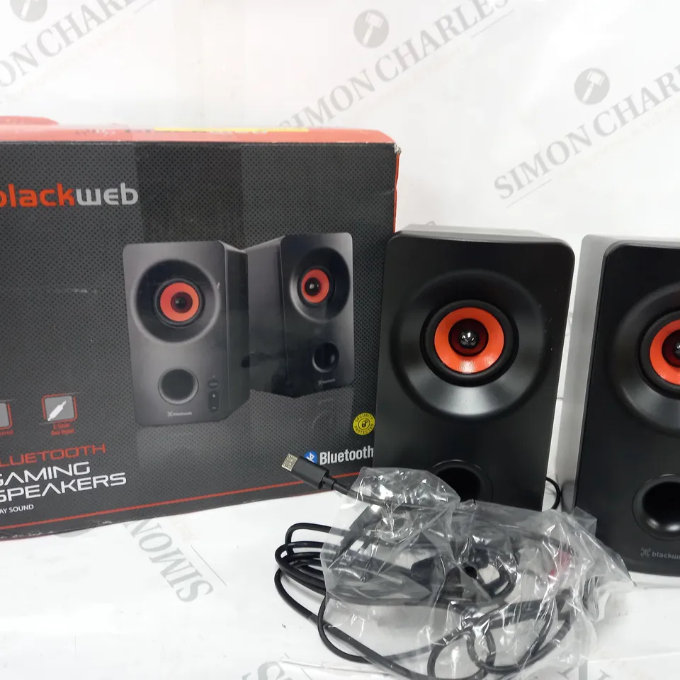 BLACKWEB BLUETOOTH GAMING SPEAKERS - BLACK