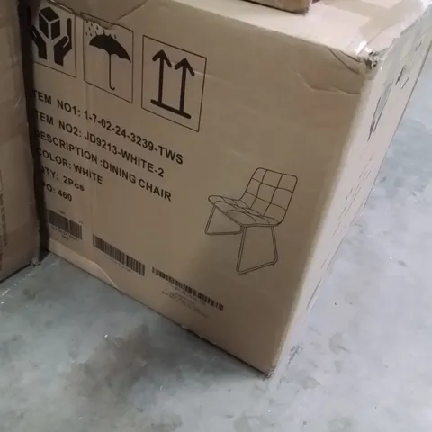 BOXED DINING CHAIR WHITE.