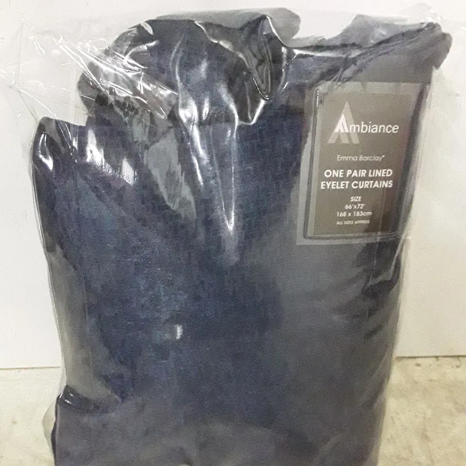 AMBIANCE POLYESTER BLACKOUT EYELET CURTAIN 