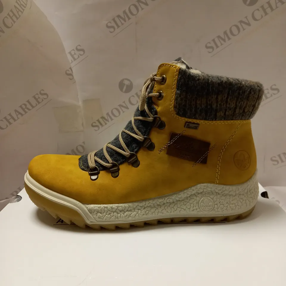RIEKER LACE BOOT YELLOW - SIZE 6.5