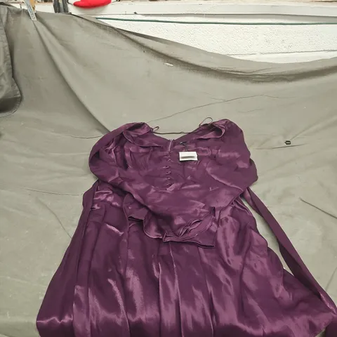 NOBODYS CHILD STELLA MINI DRESS PLAIN UK 14 PURPLE WITH TAGS