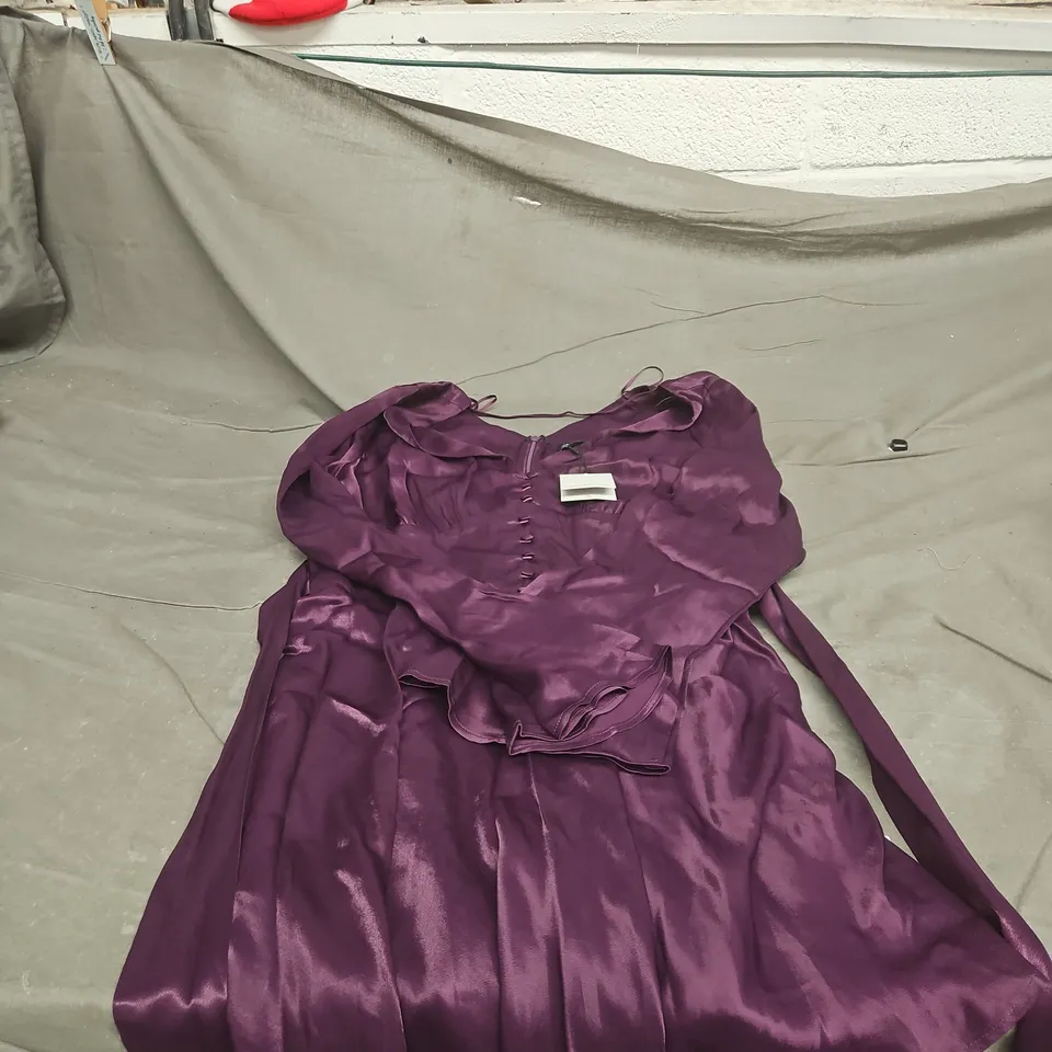 NOBODYS CHILD STELLA MINI DRESS PLAIN UK 14 PURPLE WITH TAGS
