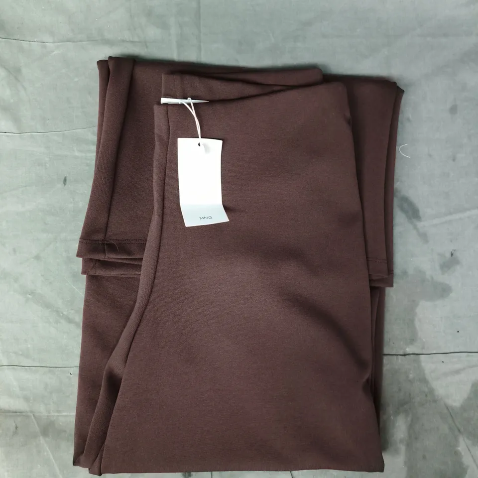 MANGO PANTALON 313 SALVE TROUSER IN BROWN SIZE MEDIUM
