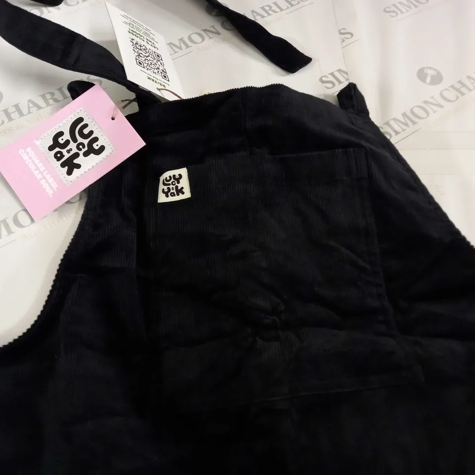 LUCY & YAK ORIGINAL DUNGAREES IN BLACK - 12 R