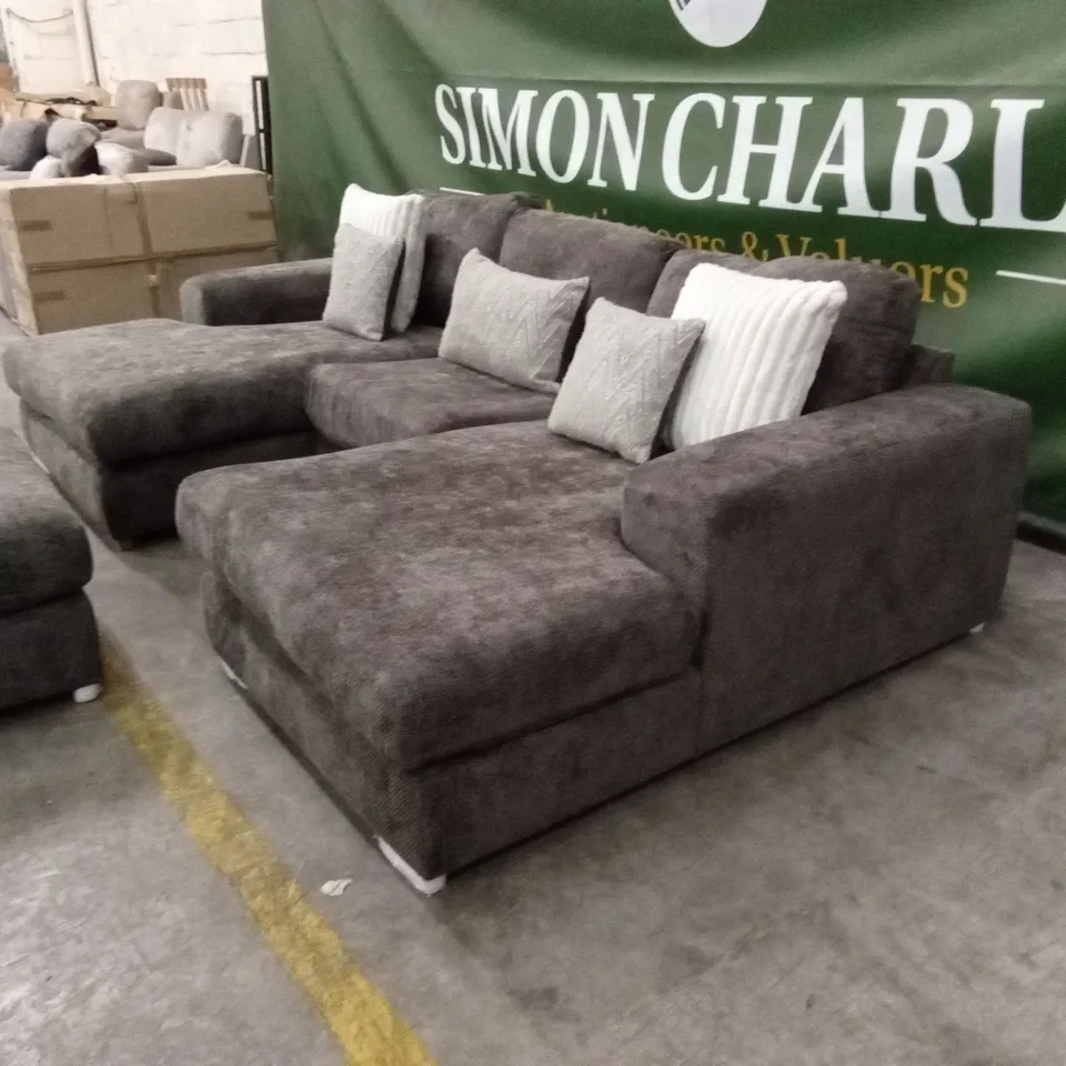 BROADGATE U-SHAPE MODULAR SOFA WITH FOOTSTOOL - MOCHA RRP £2979