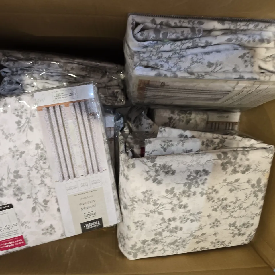 APPROXIMATELY 8 GEORGE HOME EYELET PRINTED CURTAINS DITSY FLORAL 168CM BY 182CM 
