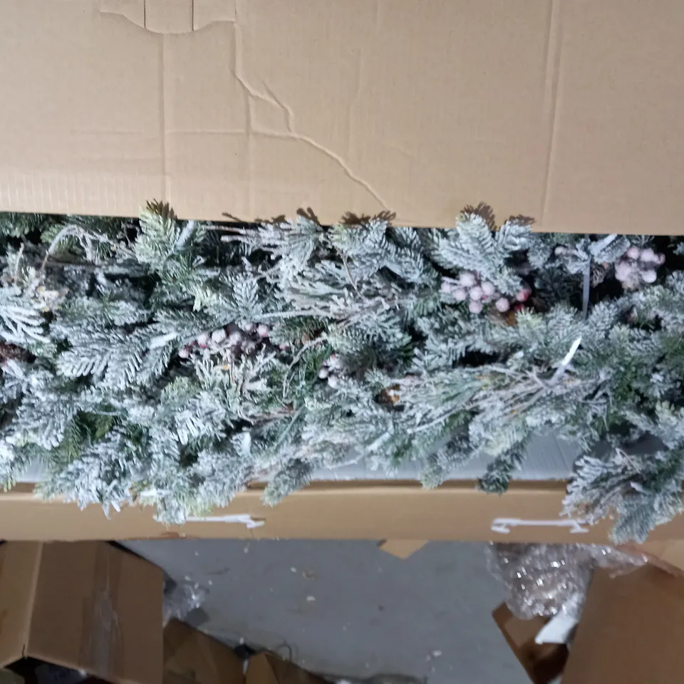 BOXED ALISON CORK SUGAR SPRUCE CHRISTMAS TREE - 6FT DUSTED - COLLECTION ONLY