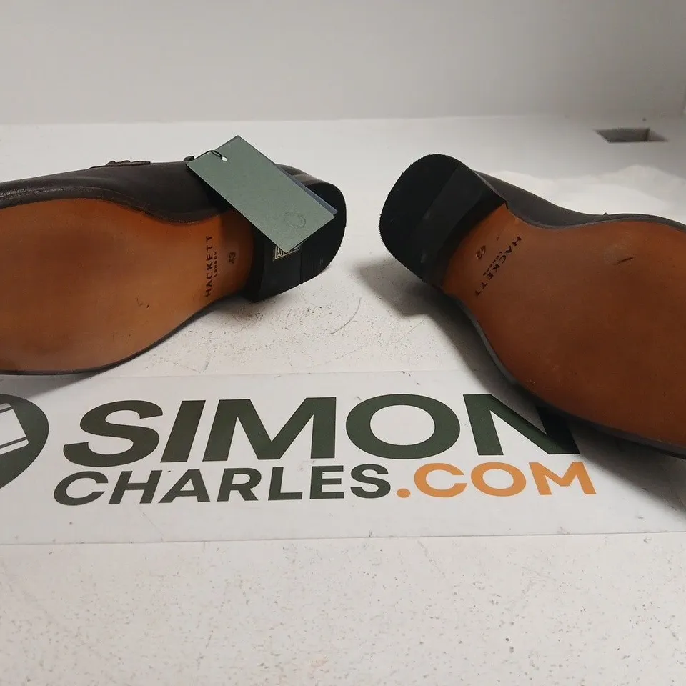 HACKETT LONDON REGAL SADDLE LOAFERS – DARK BROWN, HMS200092, UK 9 (EU 43)