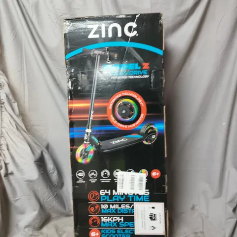 BOXED ZINC MODEL Z KIDS ELECTRIC SCOOTER - BLACK 