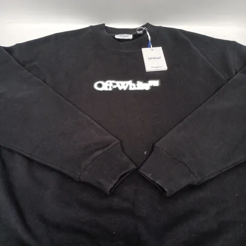 OFF-WHITE SPRAY ARROW SKATE CREWNECK – BLACK/WHITE, UK SMALL