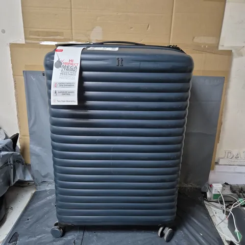 IT LARGE NAVY TRAVEL SUITCASE WITH 4 WHEELS 