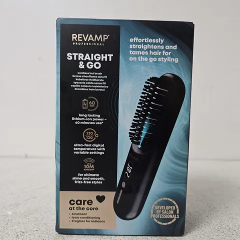 REVAMP STRAIGHT & GO IONIC CORDLESS STRAIGHTENING AND SMOOTHING HOT BRUSH