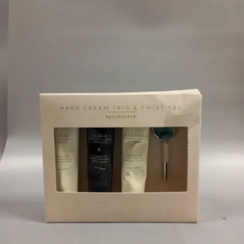 HAND CREAM TRIO & TWIST KEY APOTHECARY