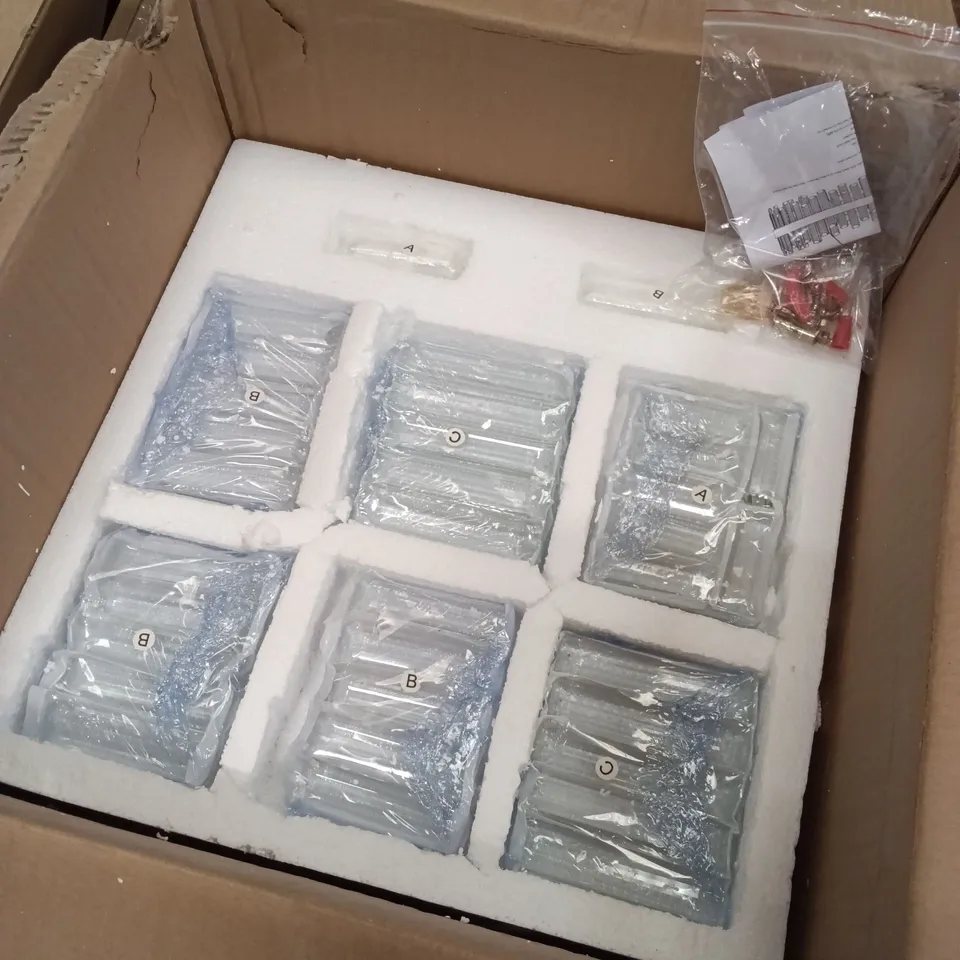 BOXED CHANDELIER, PENDANT LIGHT - GOLD (1 BOX)