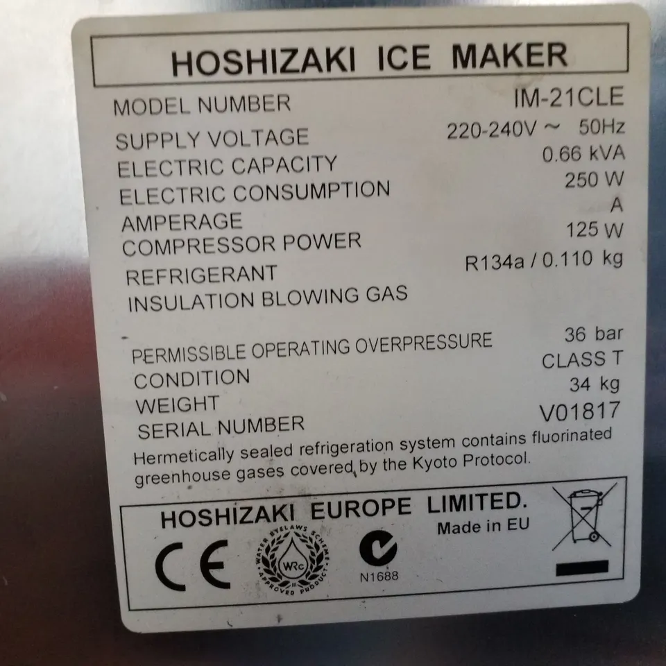 HOSHIZAKI IM-21CLE ICE MAKER