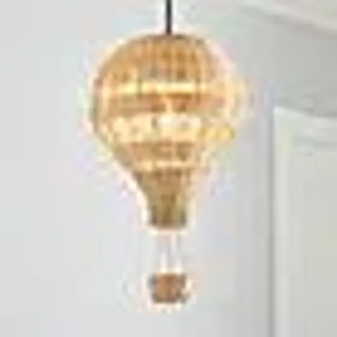 BOXED HOT AIR BALLOON RATTAN EASY FIT PENDANT SHADE