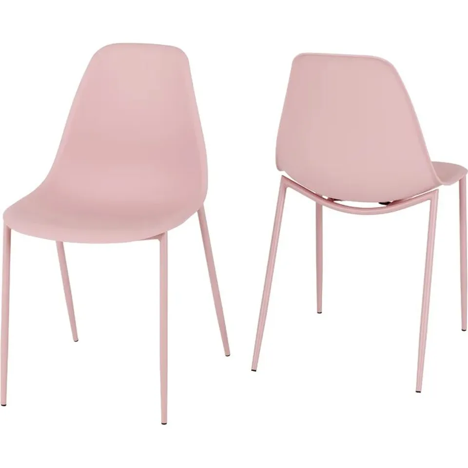 BOXED 2 PCS BAILLIE DINING  CHAIR IN PINK 