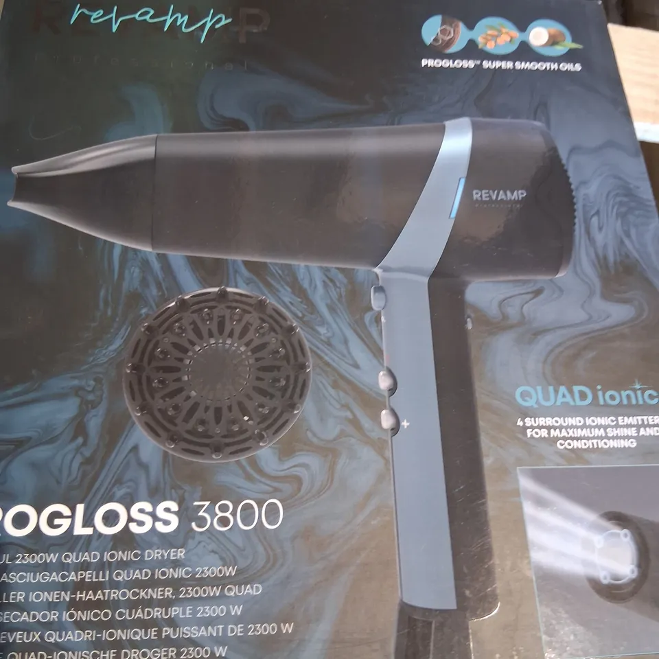 BOXED REVAMP PROGLOSS QUAD IONIC HAIR DRYER DR-3800