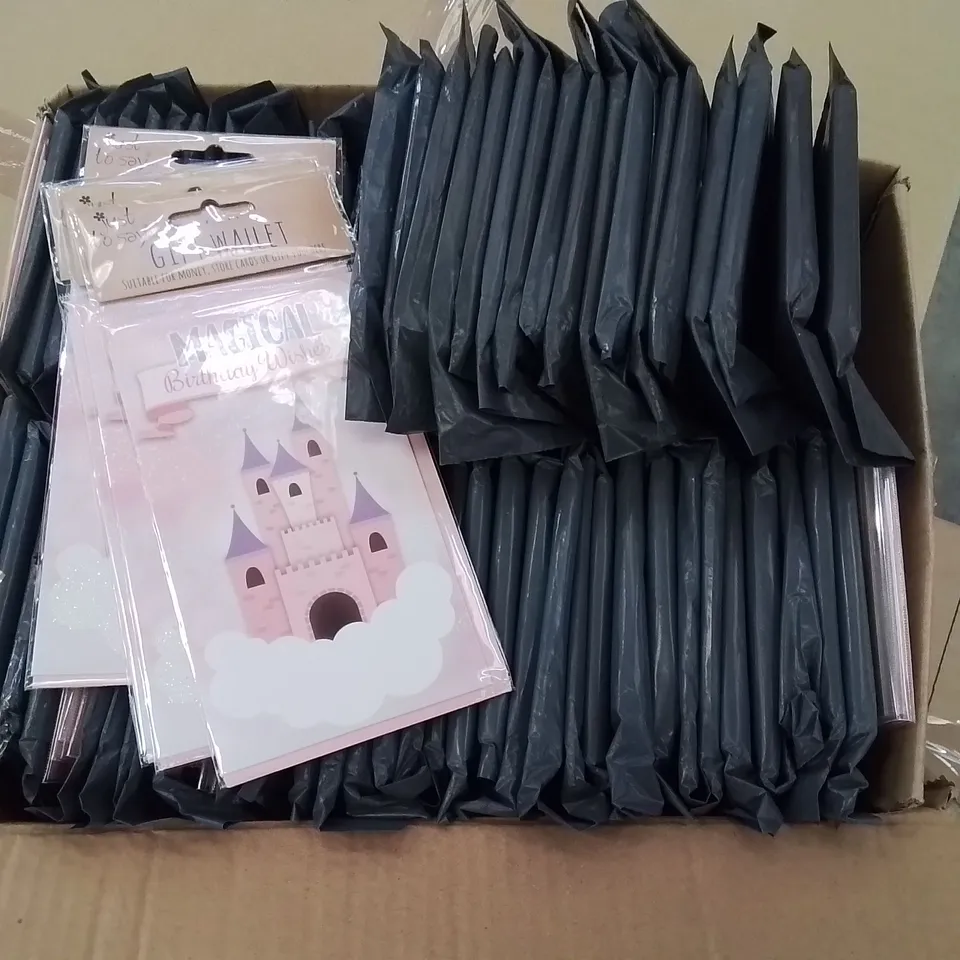 BOX CONTAINING A LARGE QUANTITY OF BRAND NEW MAGICAL BIRTHDAY WISHES GIFT WALLETS 